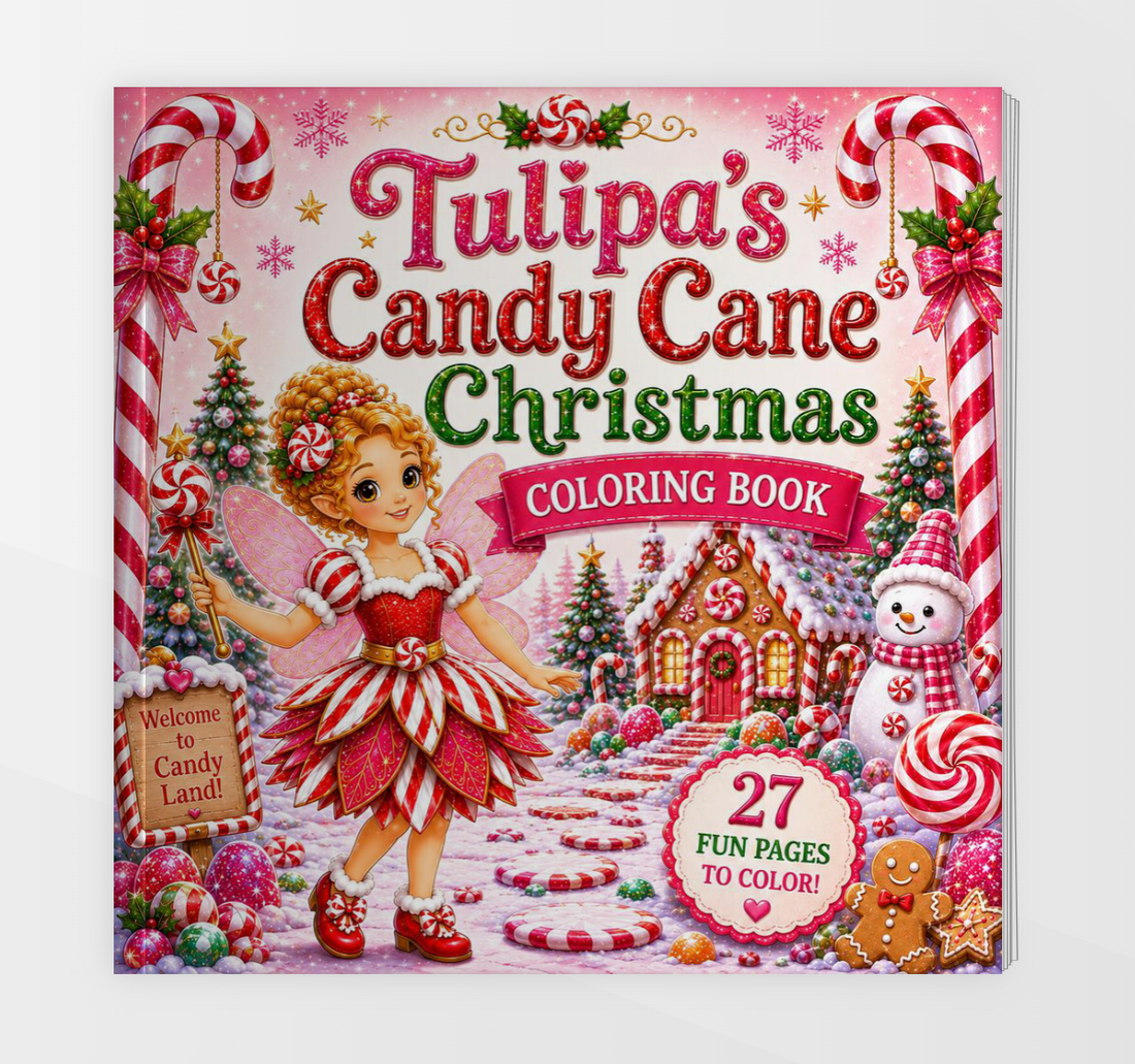 Bring Christmas Magic to Life with Tulipa's Candy Cane Christmas Coloring Book