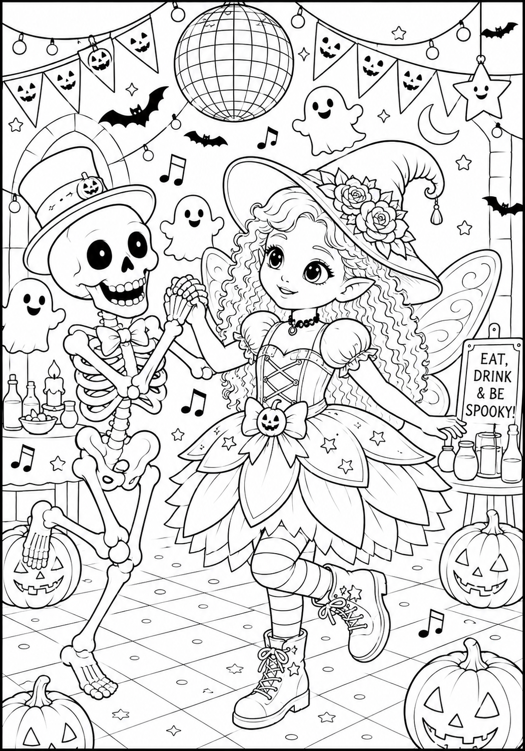 Adult Coloring Book Halloween: Inside Tulipa's Halloween Coloring Book