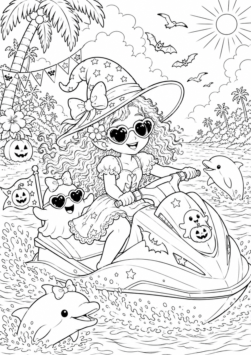 Coloring Book for Teens: Tulipa's Boo Beach Teen