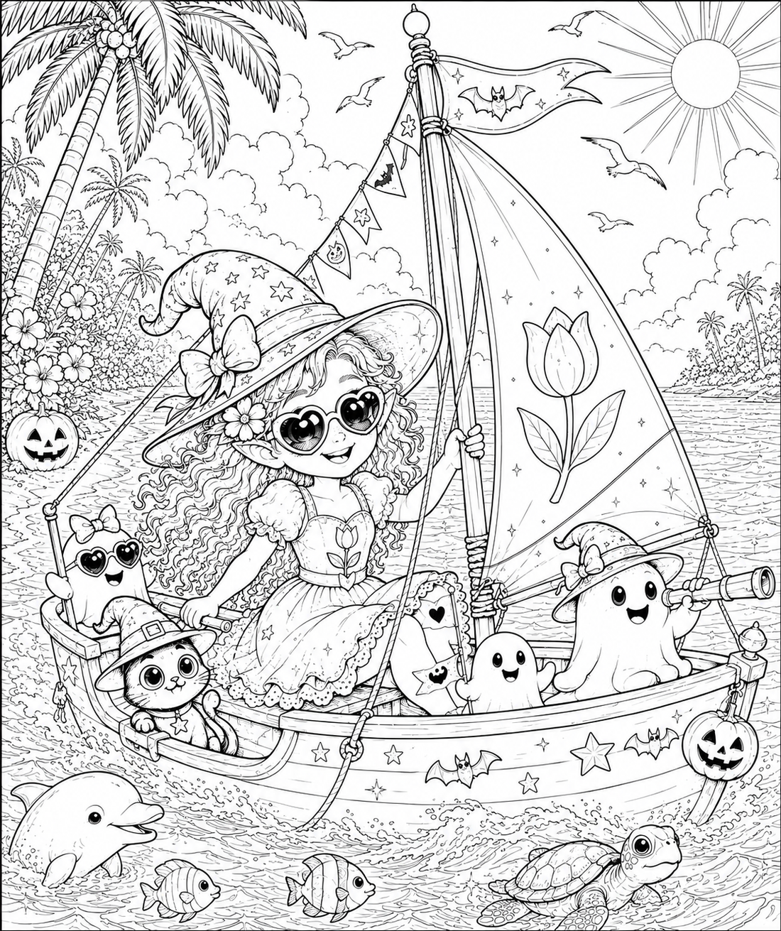 Relax, Create and Explore with Tulipa's Boo Beach Teen Coloring Book