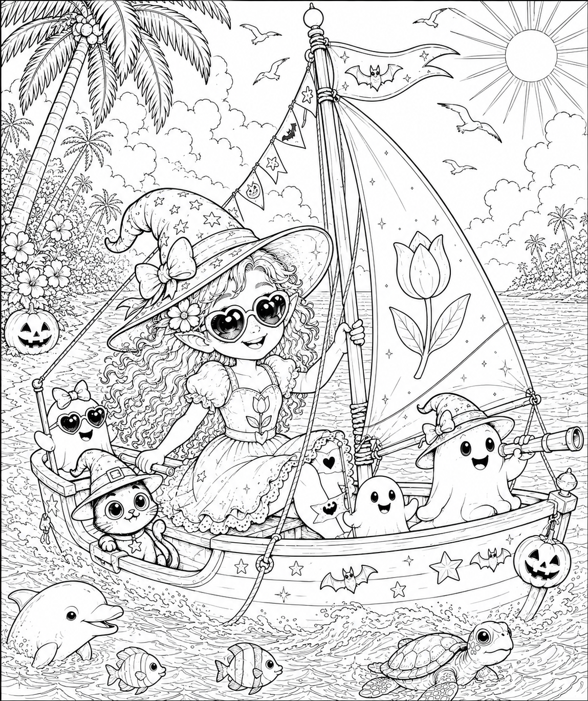 Relax, Create and Explore with Tulipa's Boo Beach Teen Coloring Book