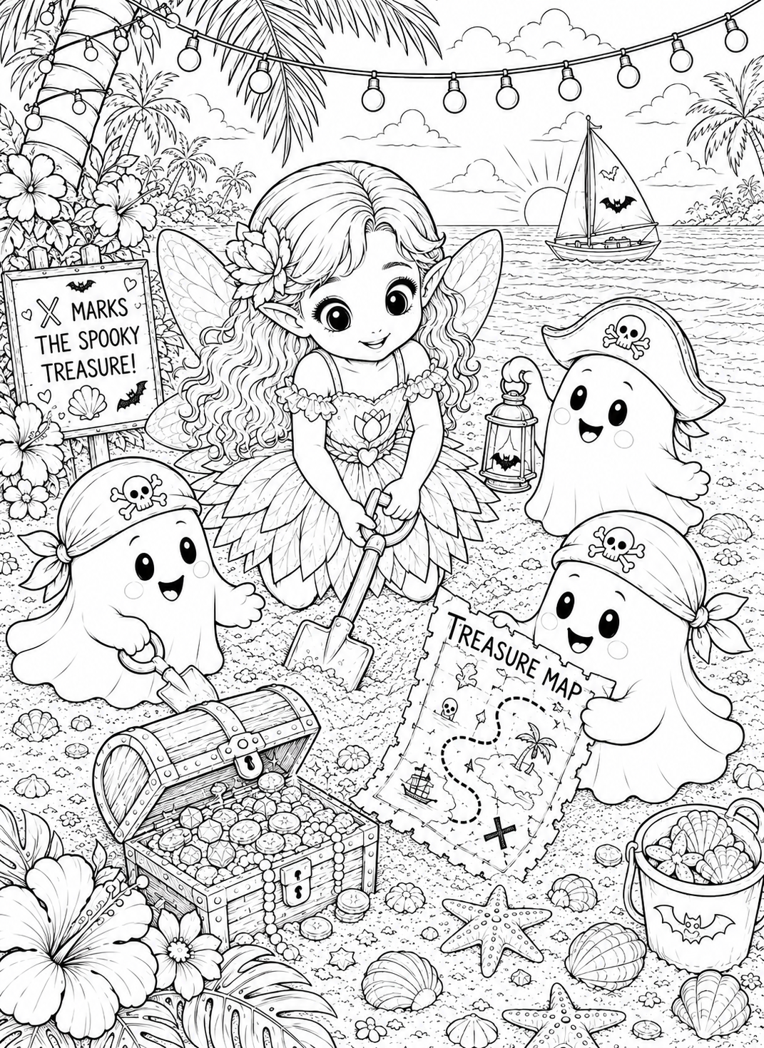 Relax, Create and Explore with Tulipa's Boo Beach Young Coloring Book