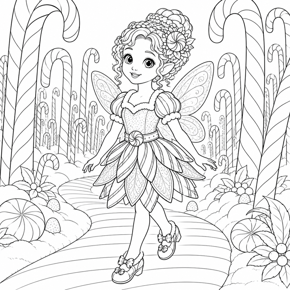 Christmas Coloring Book for Adults: Tulipa's Candy Cane Christmas