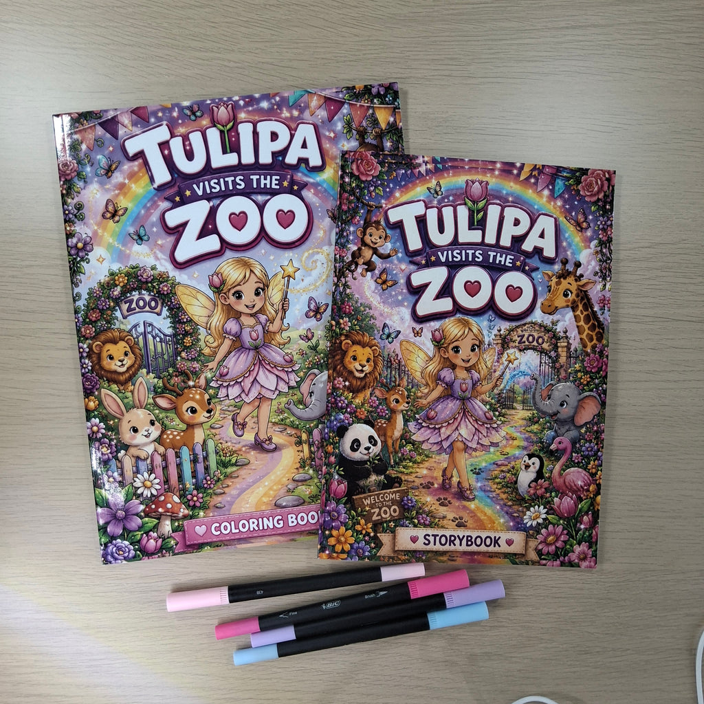 Tulipa Visits the Zoo Storybook & Coloring Book Bundle