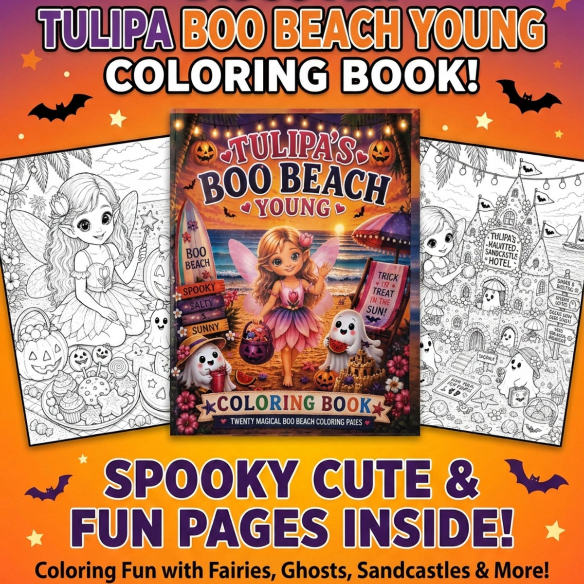 Tulipa's Spooky Cute Halloween Coloring Book Bundle