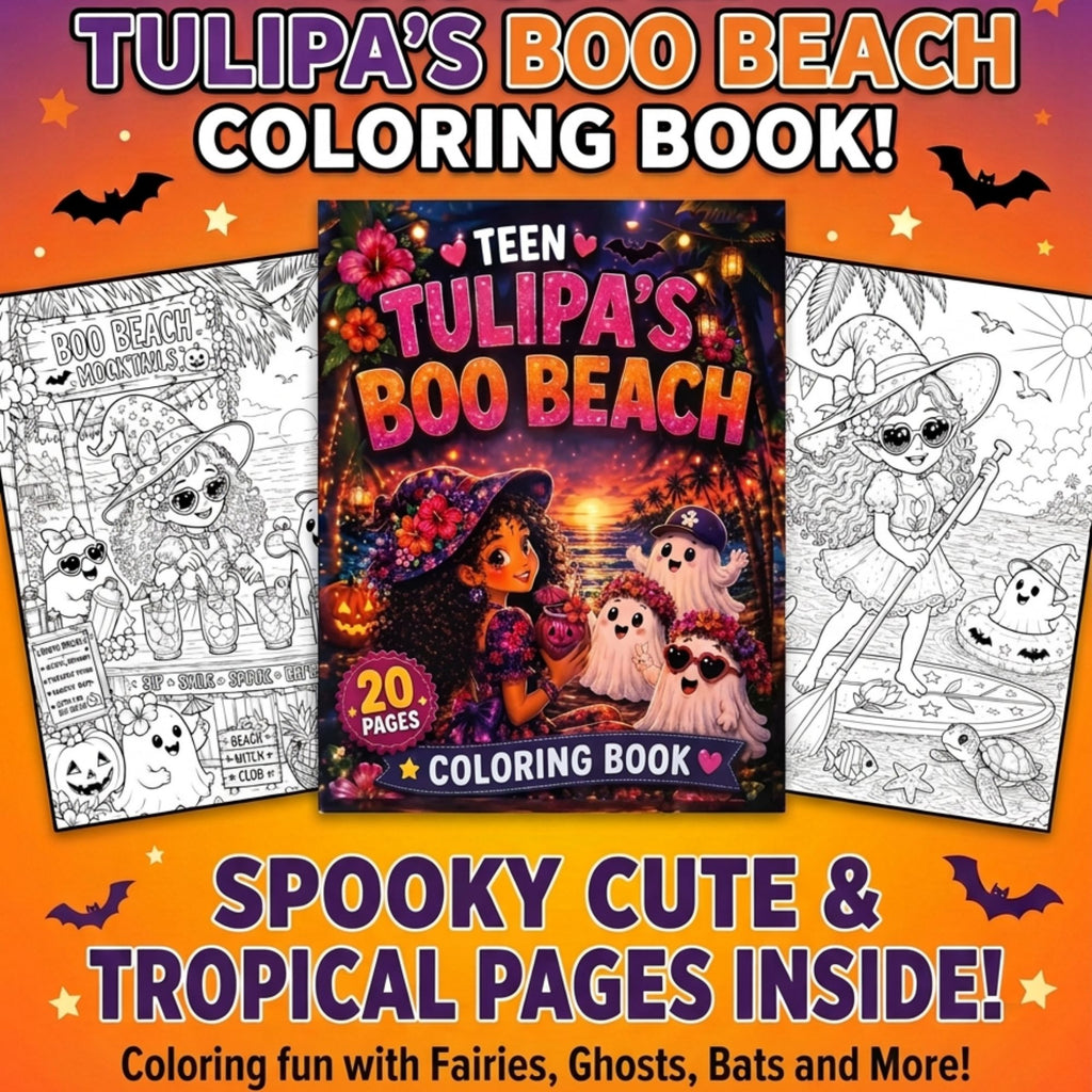Tulipa's Spooky Cute Halloween Coloring Book Bundle