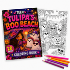 Tulipa Boo Beach Teen Coloring Book