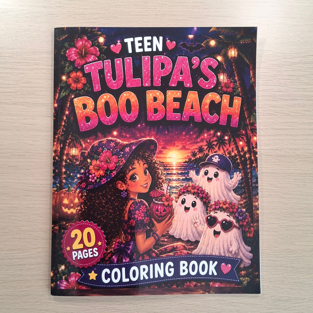 Tulipa Boo Beach Teen Coloring Book