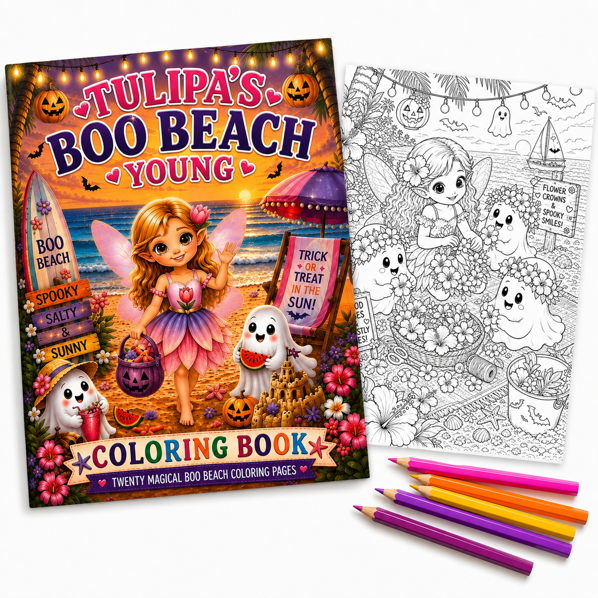 Tulipa Boo Beach Young Coloring Book