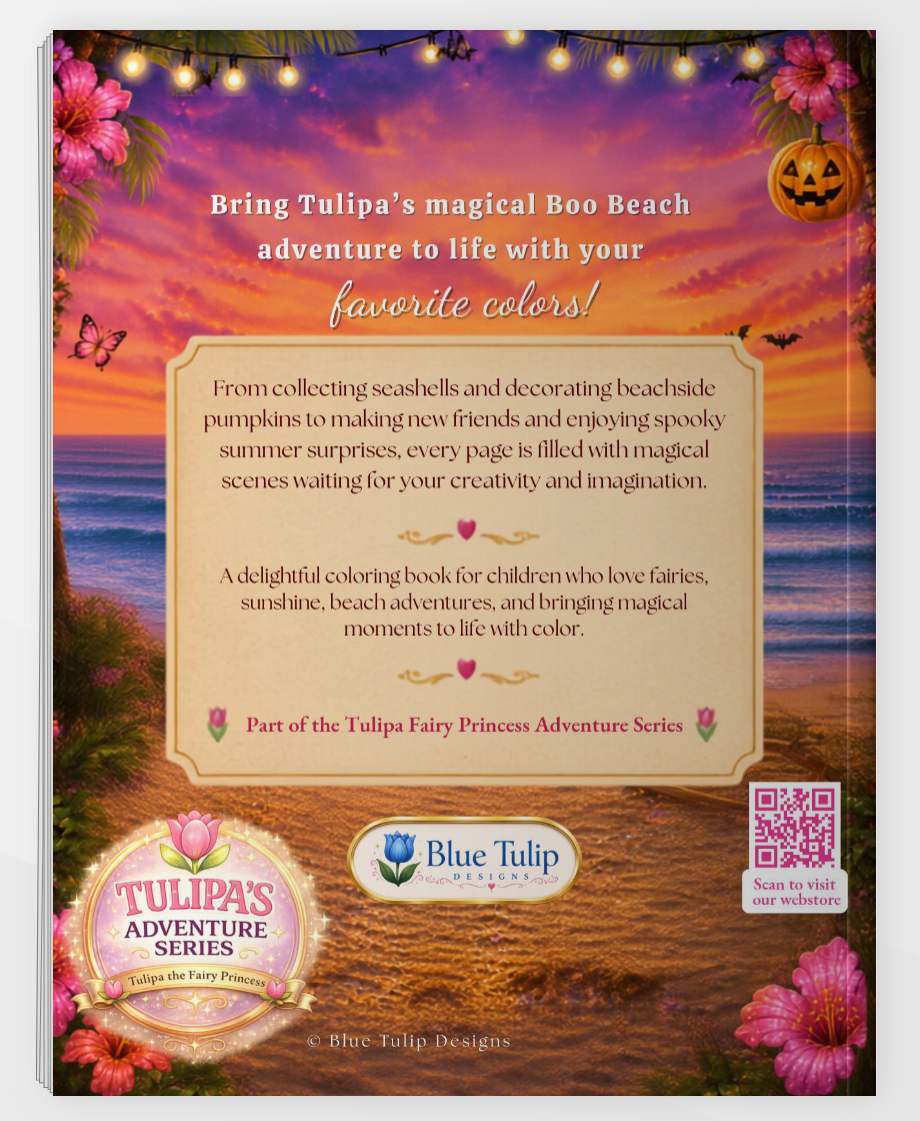 Tulipa Boo Beach Young Coloring Book