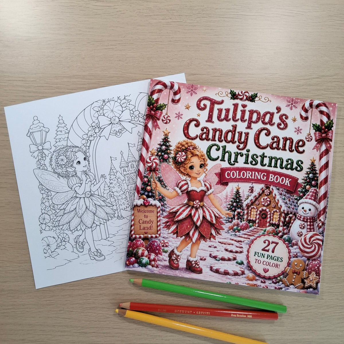Tulipa's Candy Cane Christmas Storybook & Coloring Book Bundle