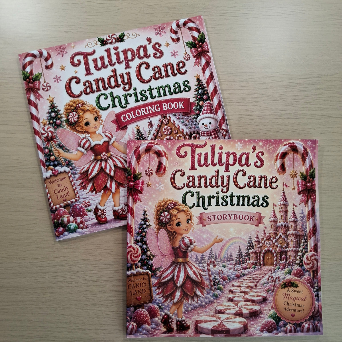 Tulipa's Candy Cane Christmas Storybook & Coloring Book Bundle