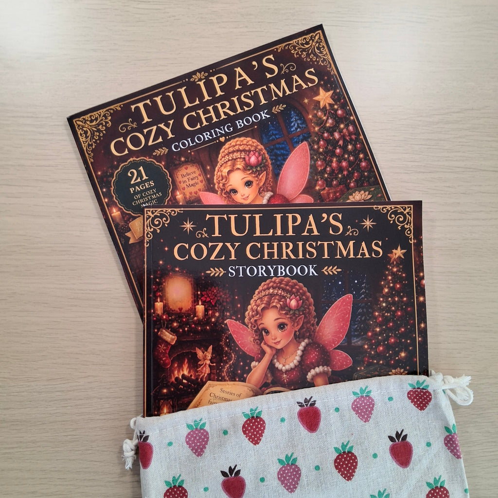 Tulipa's Cozy Christmas Storybook & Coloring Book Bundle