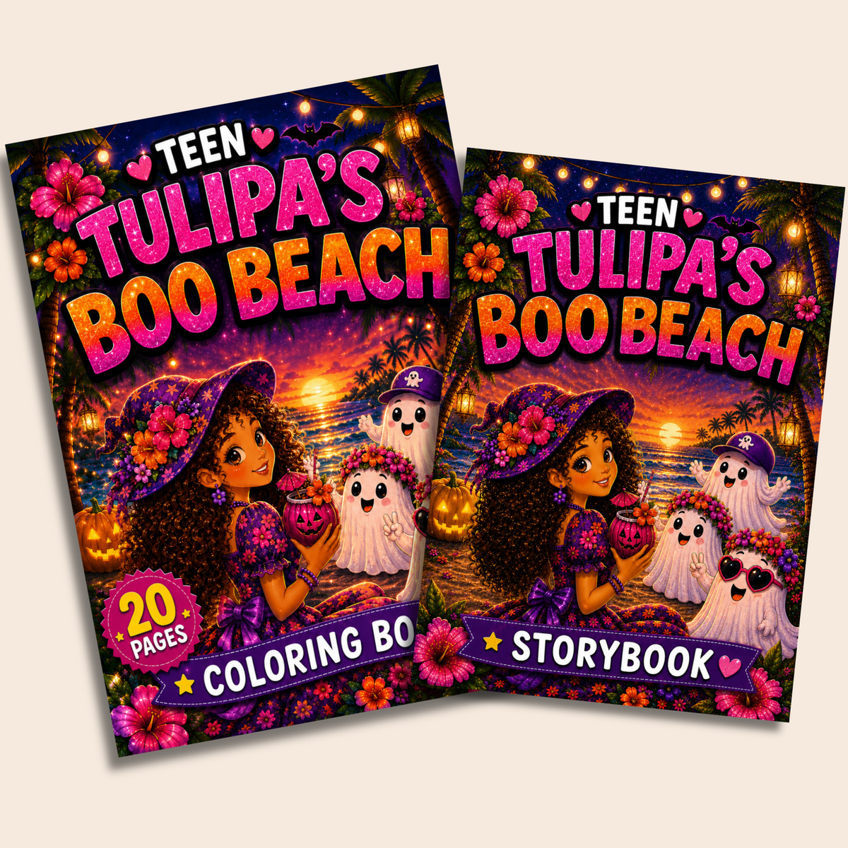 Tulipa Boo Beach Teen Storybook & Coloring Book Bundle