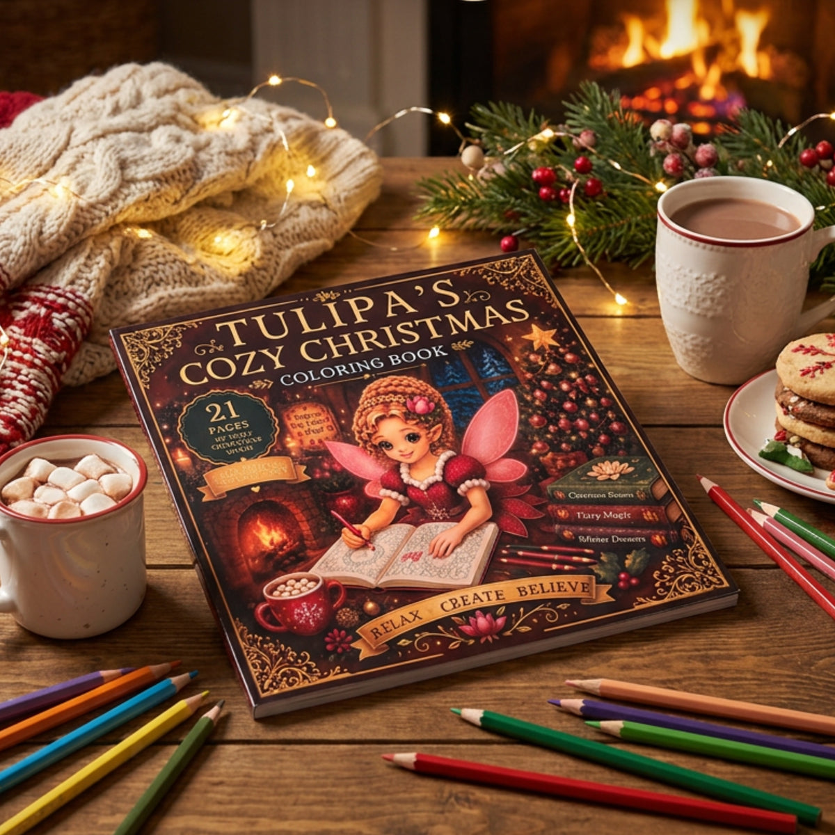Tulipa's Cozy Christmas Coloring Book