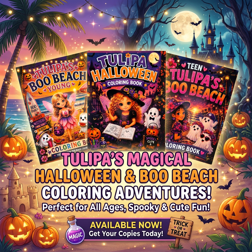 Tulipa's Spooky Cute Halloween Coloring Book Bundle