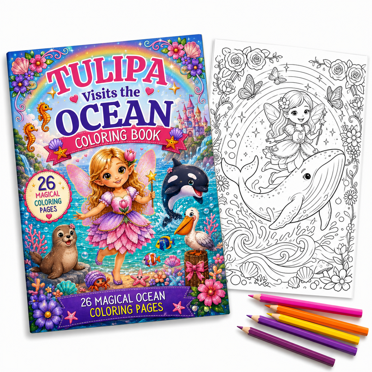 Tulipa Visits the Ocean Coloring Book