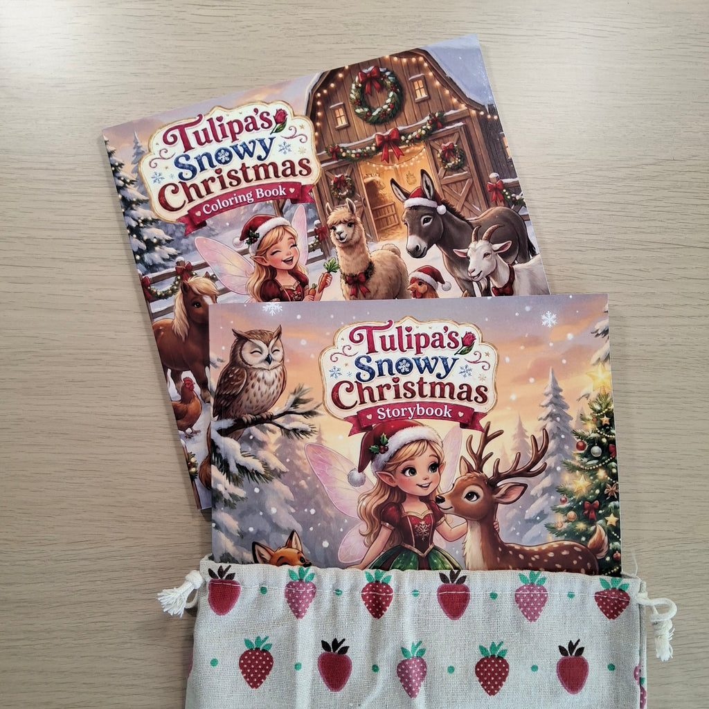 Tulipa's Snowy Christmas Storybook & Coloring Book Bundle