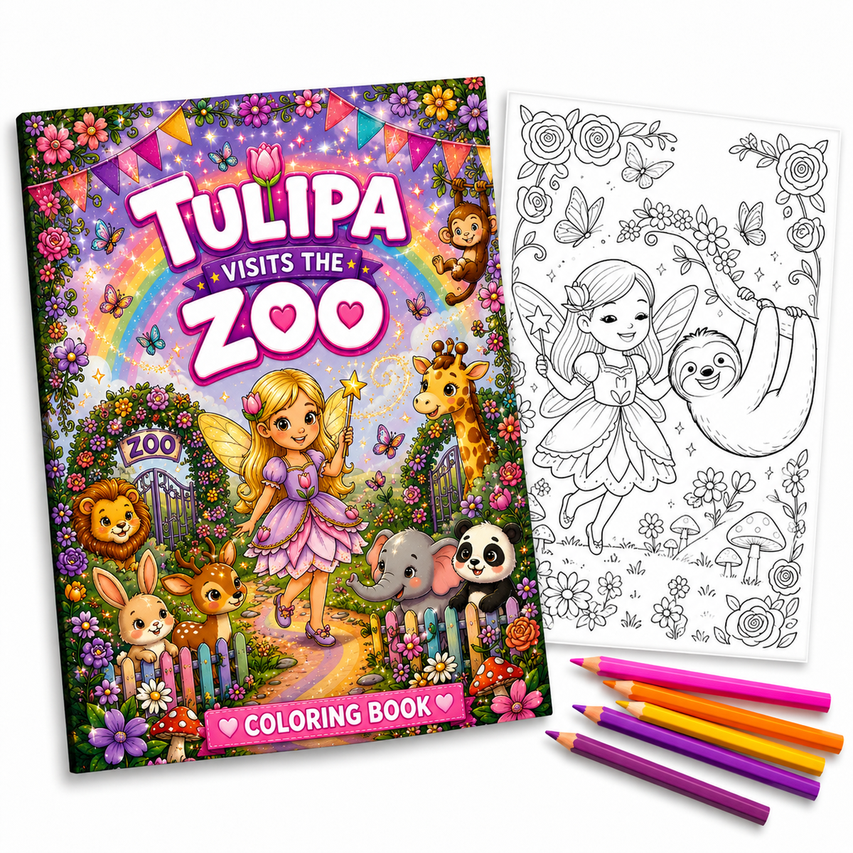 Tulipa Visits the Zoo Coloring Book
