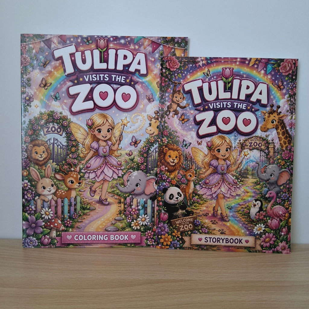 Tulipa Visits the Zoo Storybook & Coloring Book Bundle