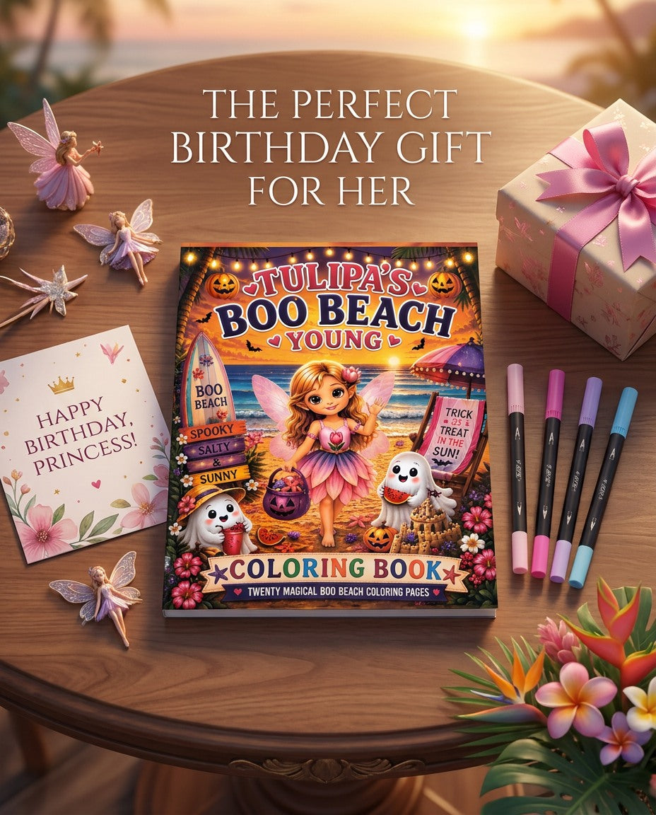 Tulipa Boo Beach Young Coloring Book