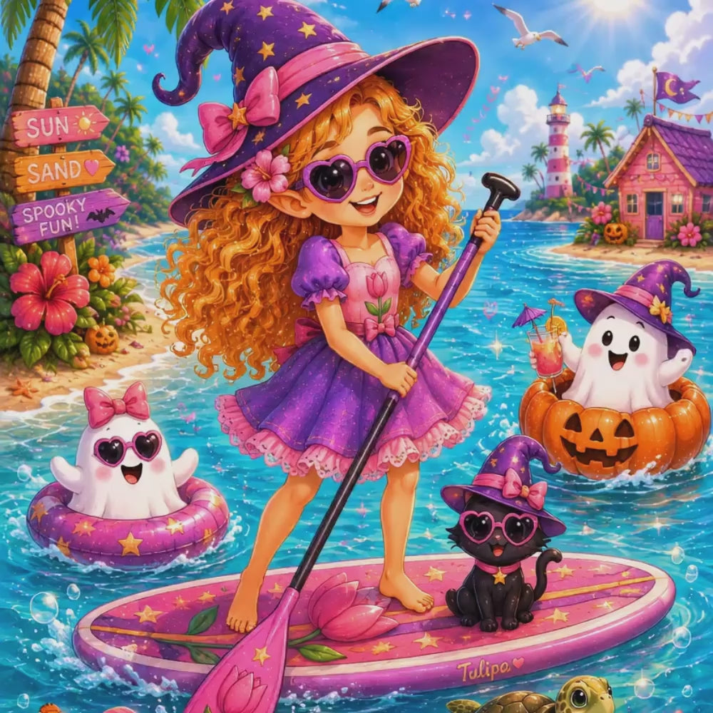 Tulipa Boo Beach Teen Coloring Book