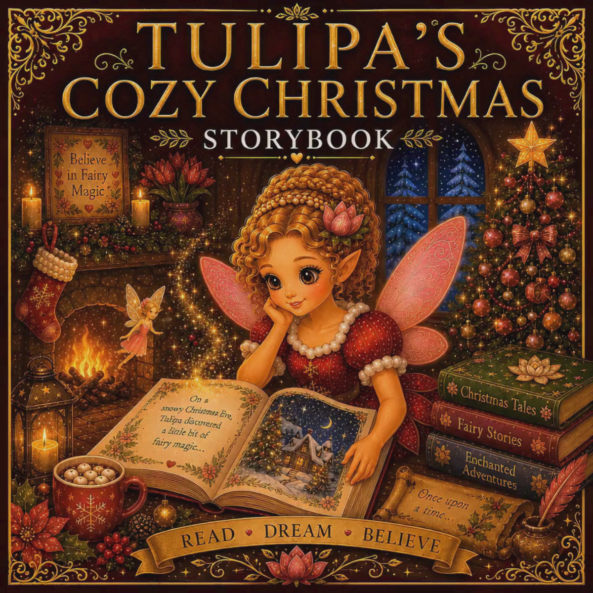 Tulipa's Cozy Christmas Storybook & Coloring Book Bundle