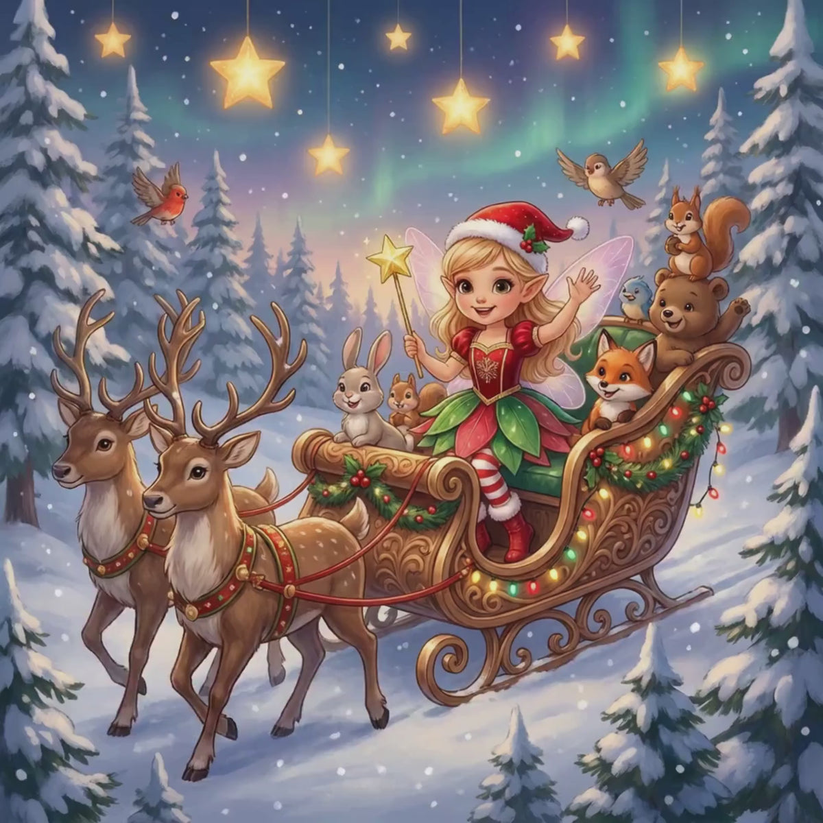 Tulipa's Snowy Christmas Storybook & Coloring Book Bundle