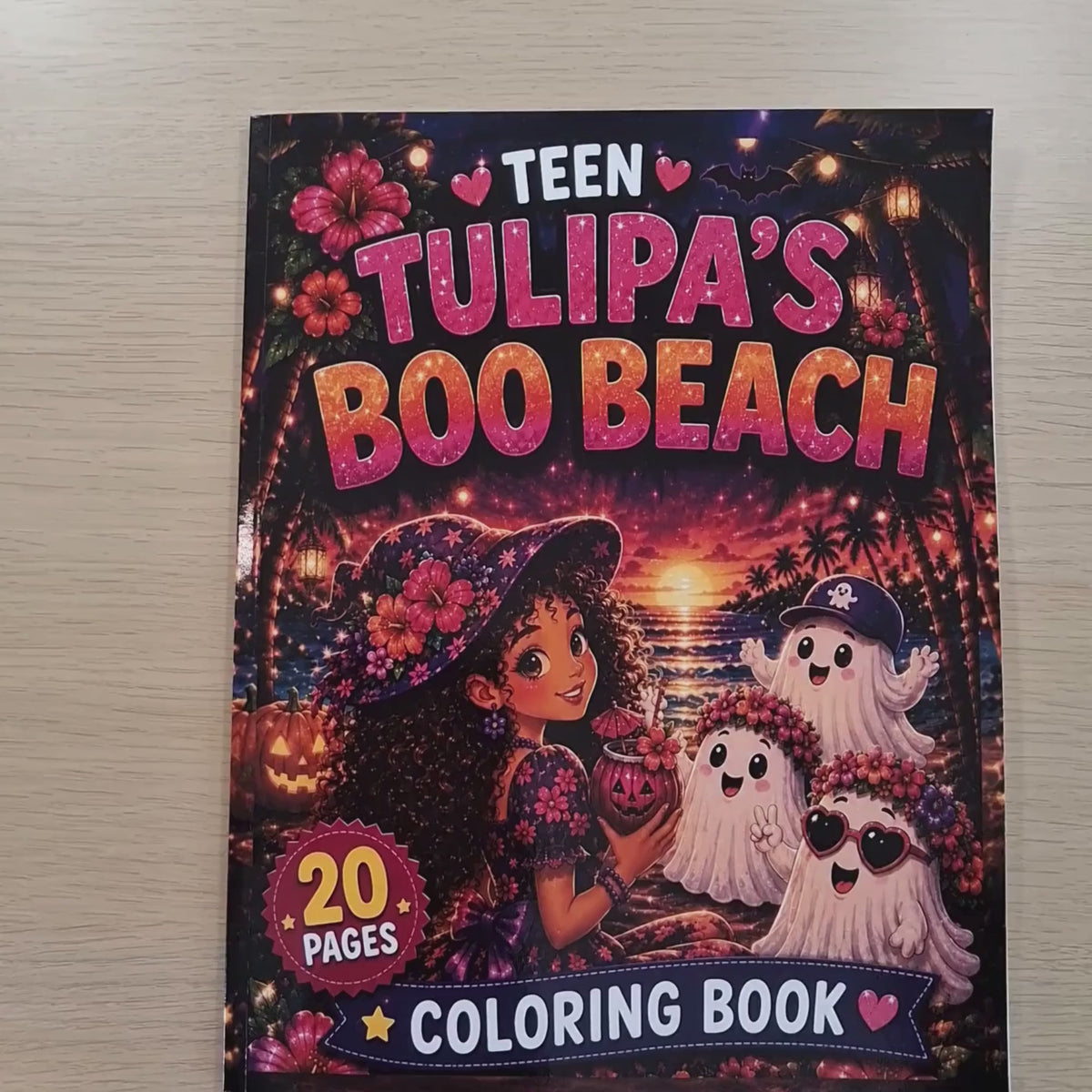 Tulipa Boo Beach Teen Coloring Book